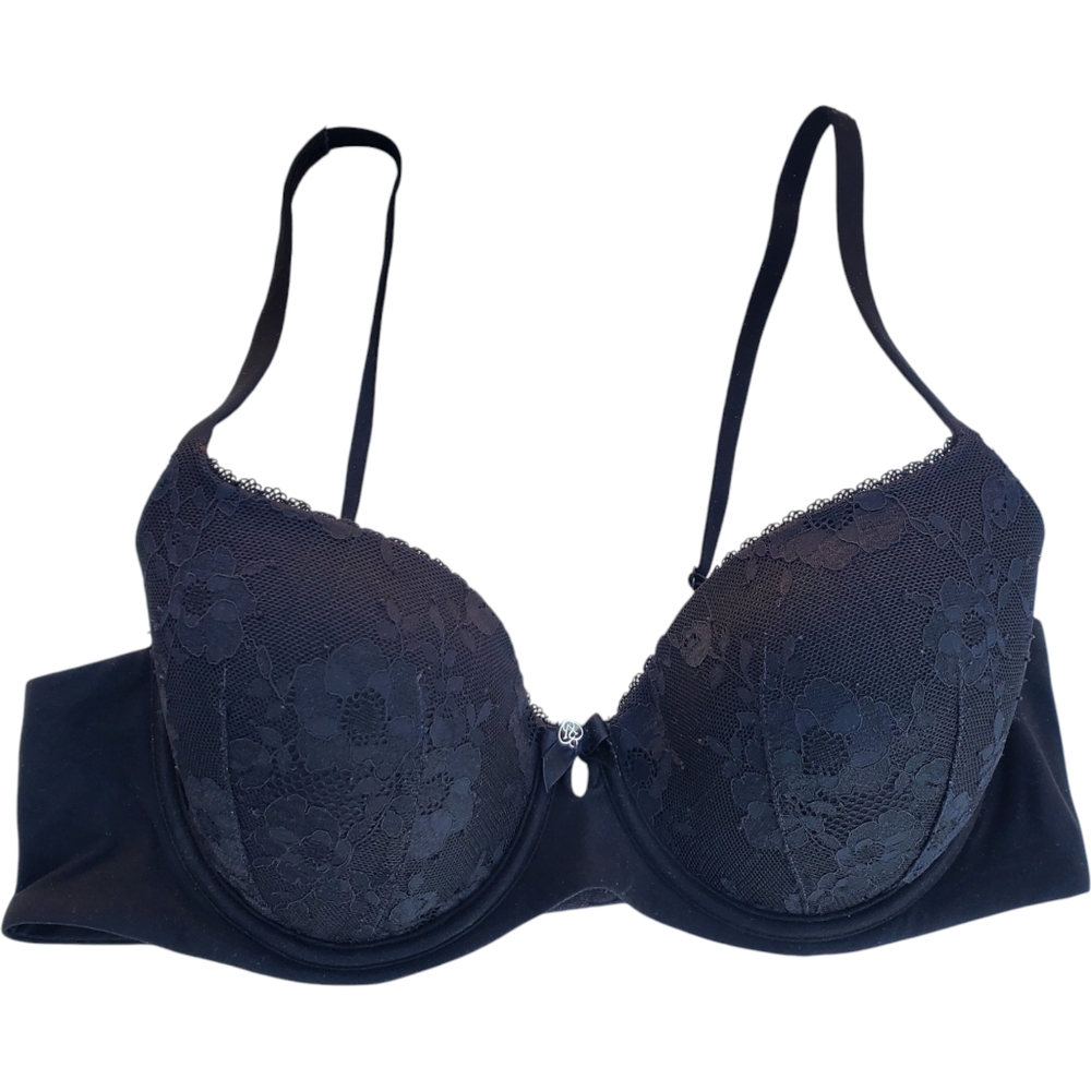 Victoria's Secret Lined Demi Bra Black Women's Size 36D